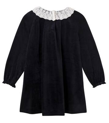 Kleid aus Samt mit Spitze | Konges Sløjd