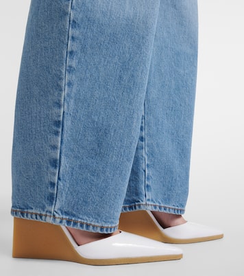 Escarpins compensés 90 en cuir verni | Alaïa