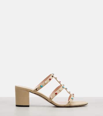 Embellished suede sandals | Valentino Garavani