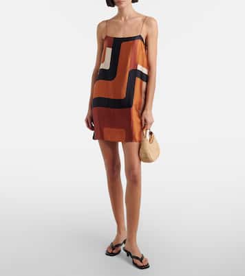 Bedrucktes Minikleid Phylis aus Satin | Faithfull