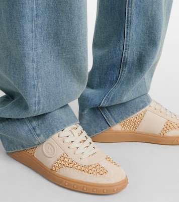 Sneakers VLogo in rafia con pelle | Valentino Garavani