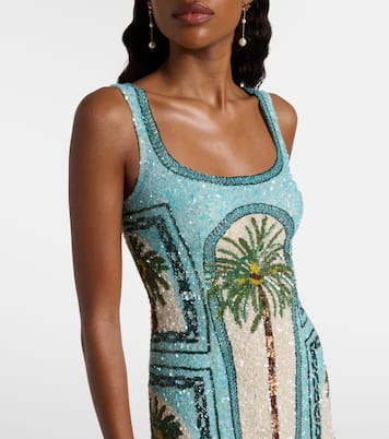 Verziertes Minikleid Palm Jumeirah | Là Fuori