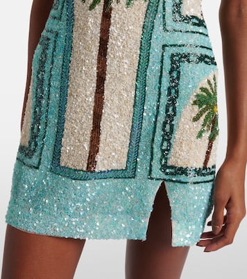 Verziertes Minikleid Palm Jumeirah | Là Fuori