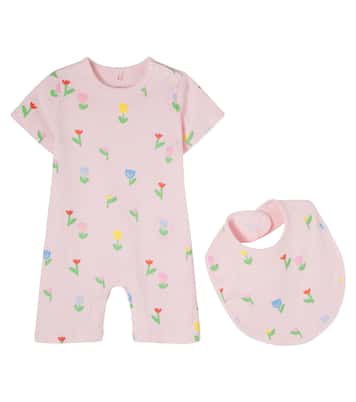 Bébé – Ensemble grenouillère et bavoir en coton | Stella McCartney Kids