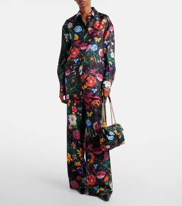 Bolso al hombro GG Marmont Medium floral | Gucci