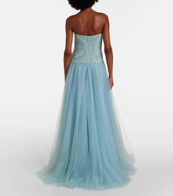 Vivienne embellished tulle gown | Costarellos