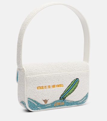 Tommy beaded sequined shoulder bag | Staud