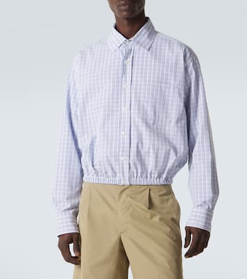 Chemise en coton à carreaux | Prada
