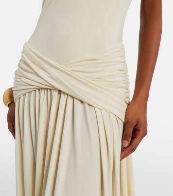 Zoya draped halterneck maxi dress | Bananhot