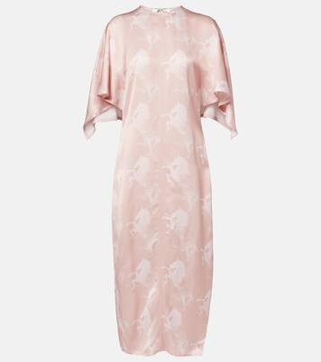 Bedrucktes Midikleid aus Satin | Stella McCartney