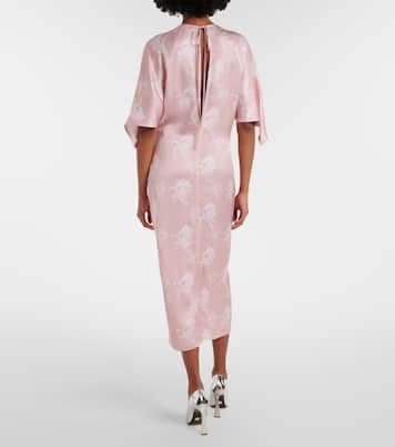 Bedrucktes Midikleid aus Satin | Stella McCartney