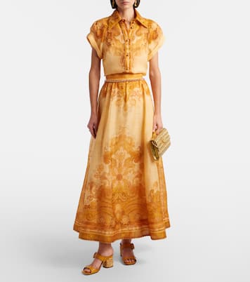 Blouse Como imprimée en lin et soie | Zimmermann