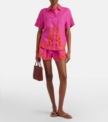 Bestickte Shorts aus Leinen | Farm Rio