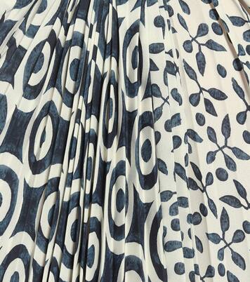 Robe midi asymétrique imprimée | Oscar de la Renta