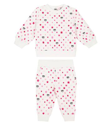 x Chiara Ferragni Baby printed sweater and sweatpants set | Monnalisa