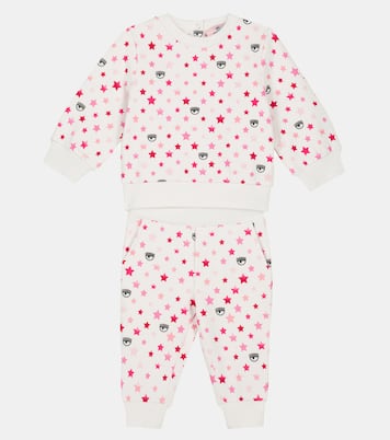 x Chiara Ferragni Baby printed sweater and sweatpants set | Monnalisa
