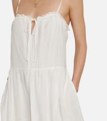 Robe longue Farrah en coton et soie | Velvet