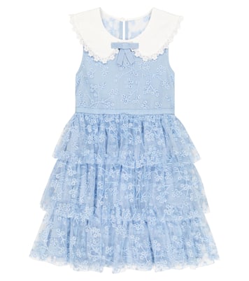 Embroidered floral dress | Self-Portrait Kids