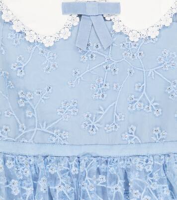 Embroidered floral dress | Self-Portrait Kids