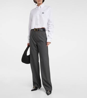 Mid-Rise-Hose aus Schurwolle | Miu Miu