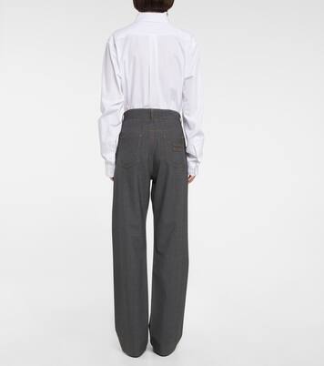 Mid-Rise-Hose aus Schurwolle | Miu Miu