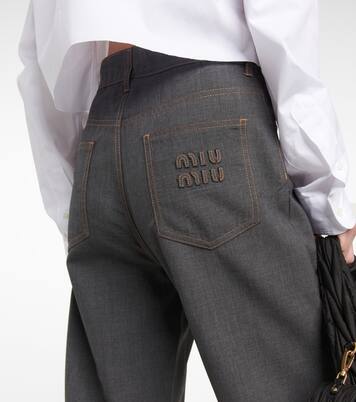 Mid-Rise-Hose aus Schurwolle | Miu Miu