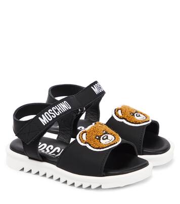 Sandalias de piel con logo | Moschino Kids