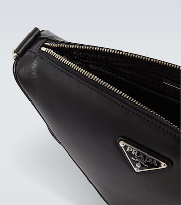 Triangle leather shoulder bag | Prada