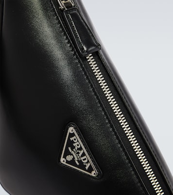 Triangle leather shoulder bag | Prada