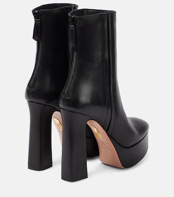 Ankle Boots Groove aus Leder | Aquazzura
