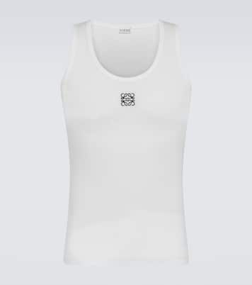 Anagram cotton-blend jersey tank top | Loewe