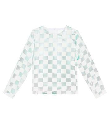 Bow-detailed metallic top | Caroline Bosmans