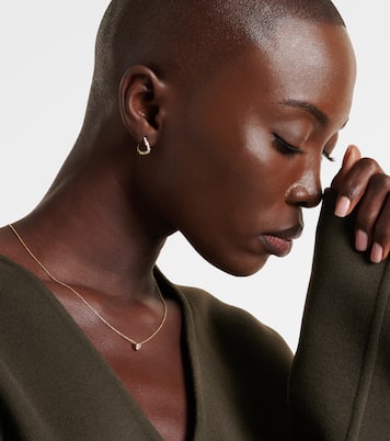 Petit Courant 18kt gold hoop earrings with diamonds | Sophie Bille Brahe