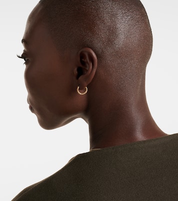 Petit Courant 18kt gold hoop earrings with diamonds | Sophie Bille Brahe