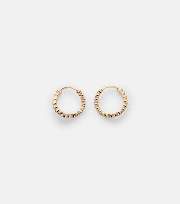 Petit Courant 18kt gold hoop earrings with diamonds | Sophie Bille Brahe