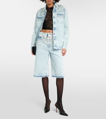 Verzierte Bermuda-Shorts aus Denim | Alessandra Rich
