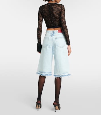 Verzierte Bermuda-Shorts aus Denim | Alessandra Rich