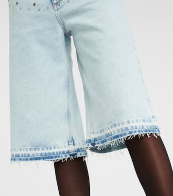 Verzierte Bermuda-Shorts aus Denim | Alessandra Rich