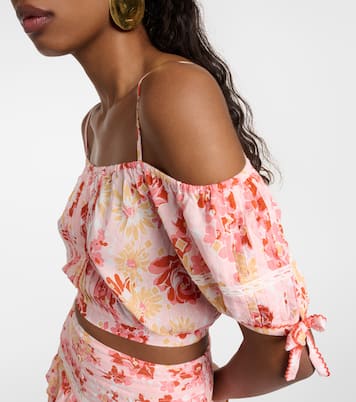 Bedrucktes Cropped-Top Bonny | Poupette St Barth