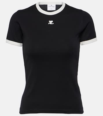 Logo cotton jersey T-shirt  | Courrèges