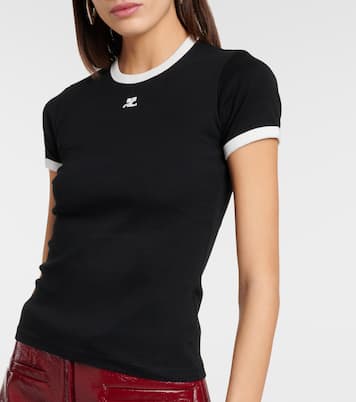 Logo cotton jersey T-shirt  | Courrèges