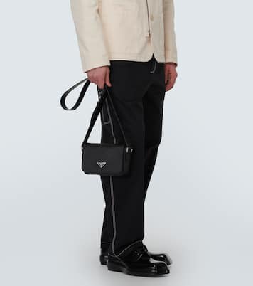 Logo saffiano leather shoulder bag | Prada