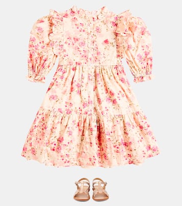 Ruffled floral cotton voile dress | Petite Amalie  