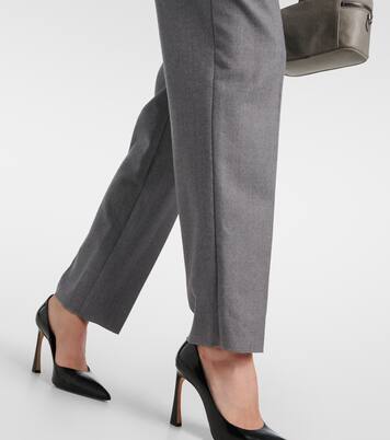 Wool flannel straight pants | Stella McCartney