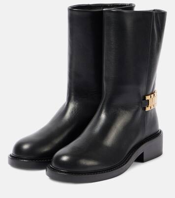 Verzierte Ankle Boots aus Leder | Victoria Beckham