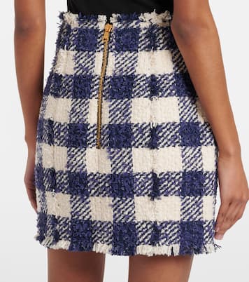 High-Rise-Minirock aus Tweed | Balmain