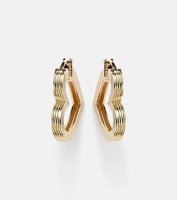 Flutted Heart 14kt white gold earrings | Sydney Evan