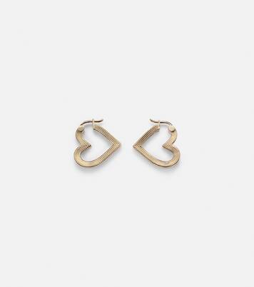 Flutted Heart 14kt white gold earrings | Sydney Evan