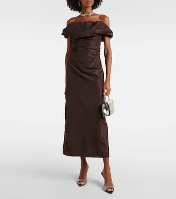 Robe longue Andrea à encolure bardot | Staud