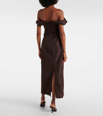 Robe longue Andrea à encolure bardot | Staud